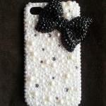 Bling Crystal black Bow Rib..
